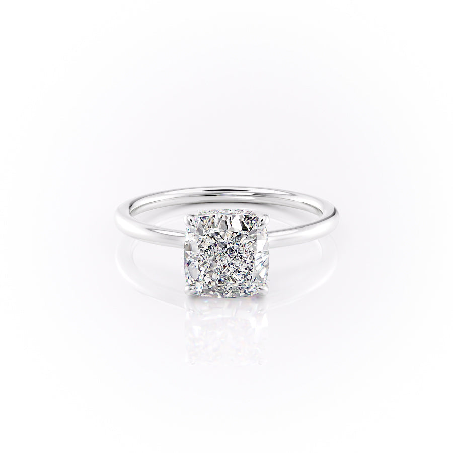 The Aline Set With A 3 Carat Cushion Lab Diamond