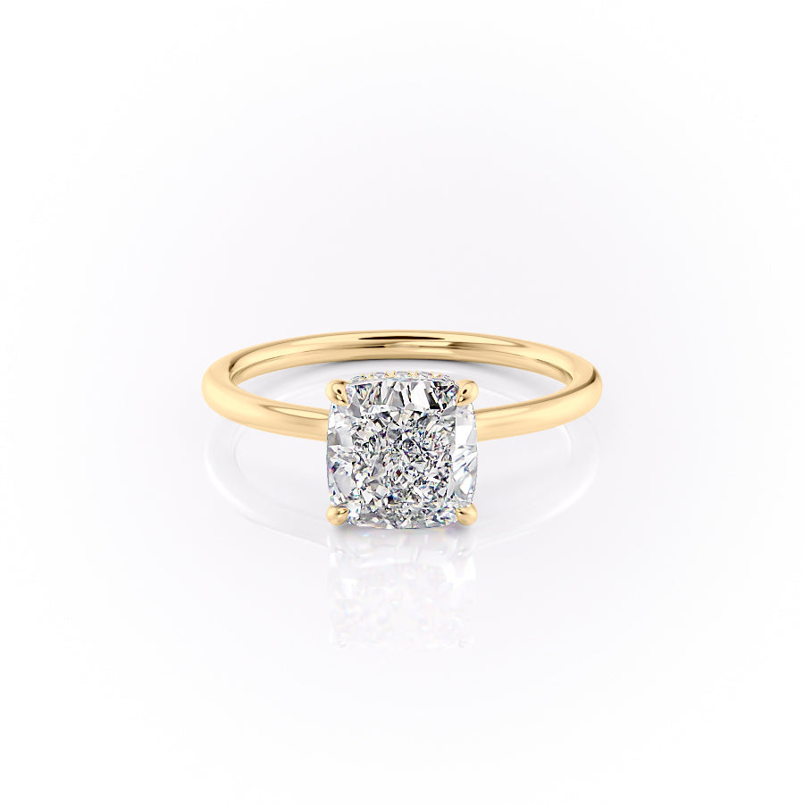 The Aline Set With A 1 Carat Cushion Lab Diamond