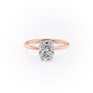 The Aline Set With A 1.5 Carat Elongated Cushion Moissanite