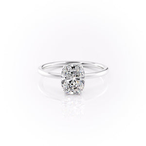 The Aline Set With A 2.5 Carat Elongated Cushion Lab Diamond