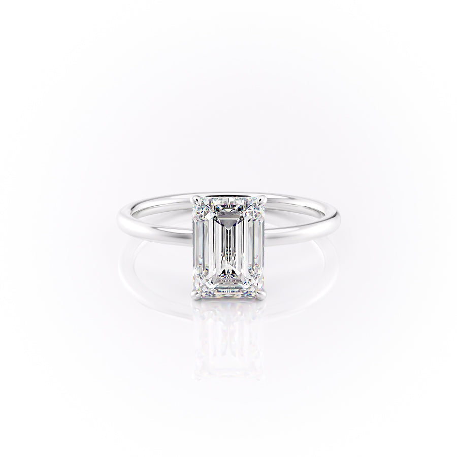 The Aline Set With A 1.5 Carat Emerald Moissanite