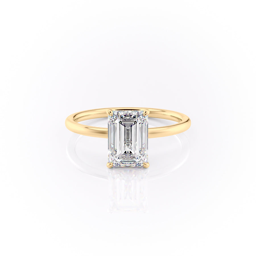 The Aline Set With A 4.5 Carat Emerald Moissanite