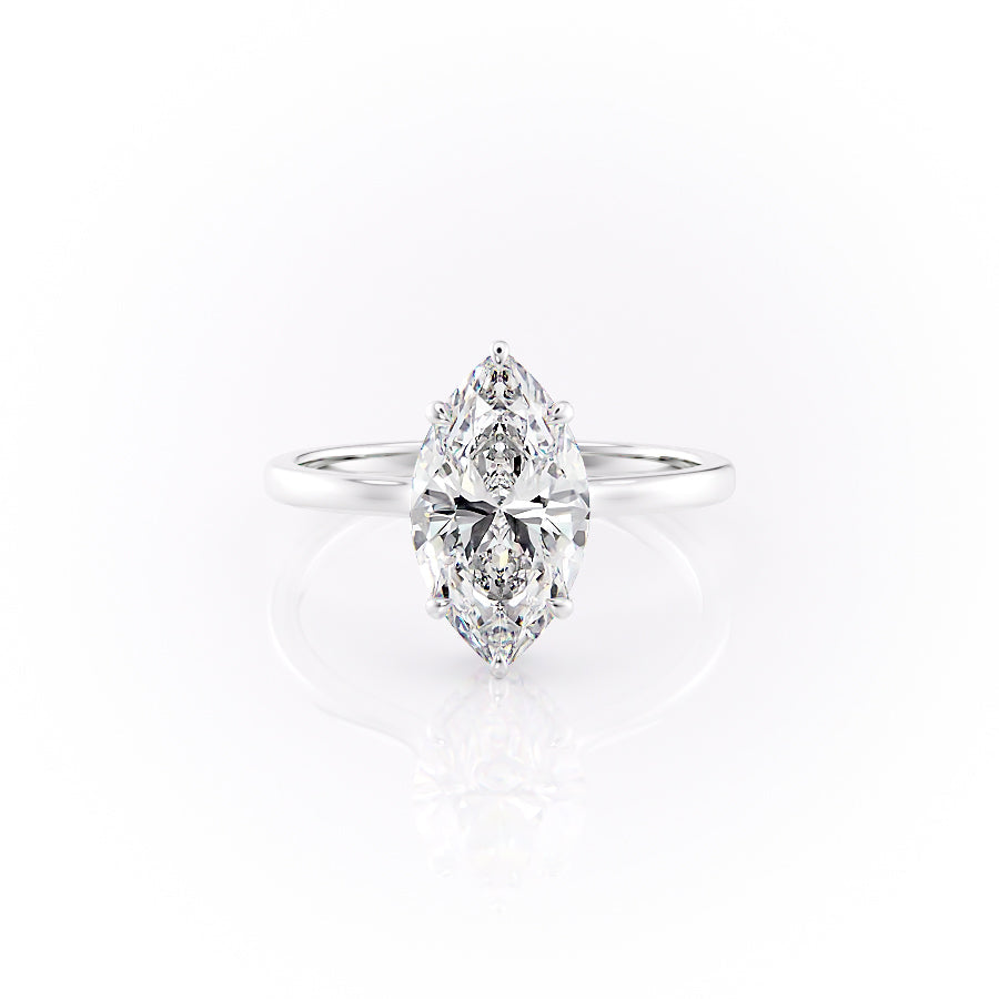 The Aline Set With A 1 Carat Marquise Lab Diamond