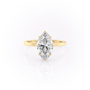 The Aline Set With A 1 Carat Marquise Lab Diamond