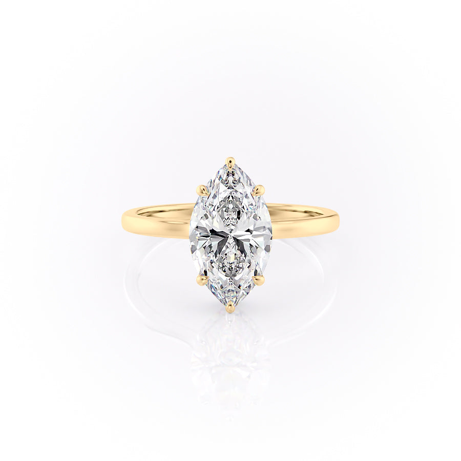 The Aline Set With A 1 Carat Marquise Lab Diamond
