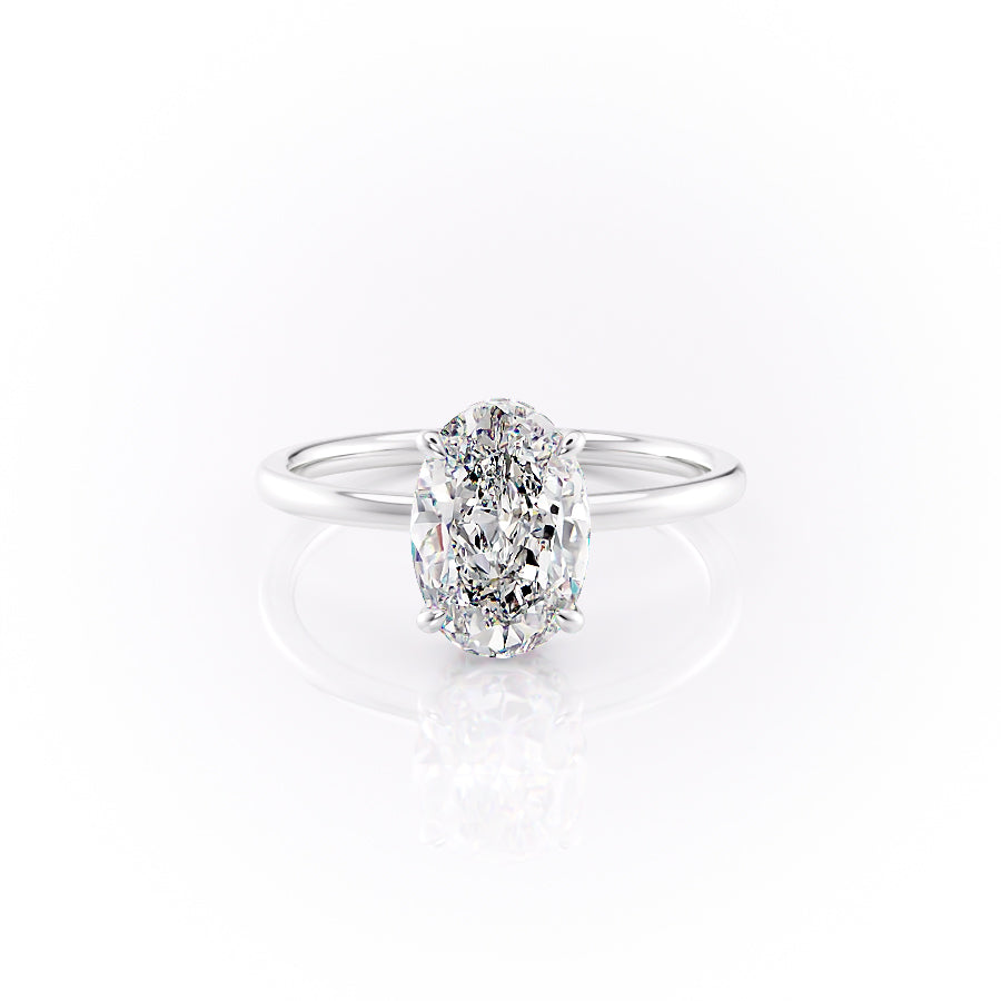 The Aline Set With A 2.5 Carat Oval Moissanite