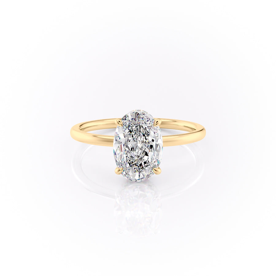 The Aline Set With A 1.5 Carat Oval Lab Diamond
