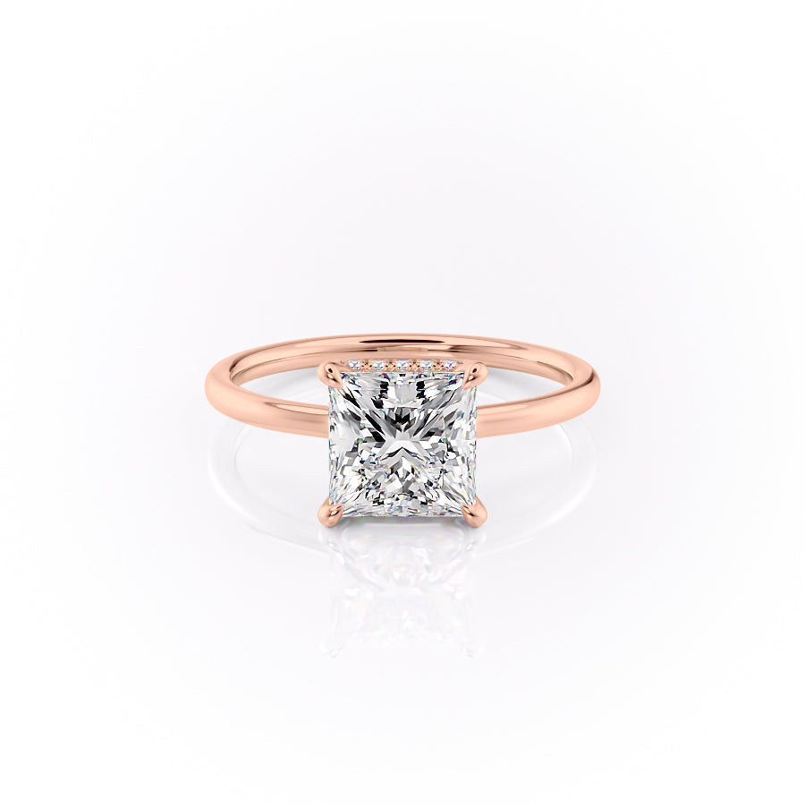 The Aline Set With A 4.5 Carat Princess Moissanite
