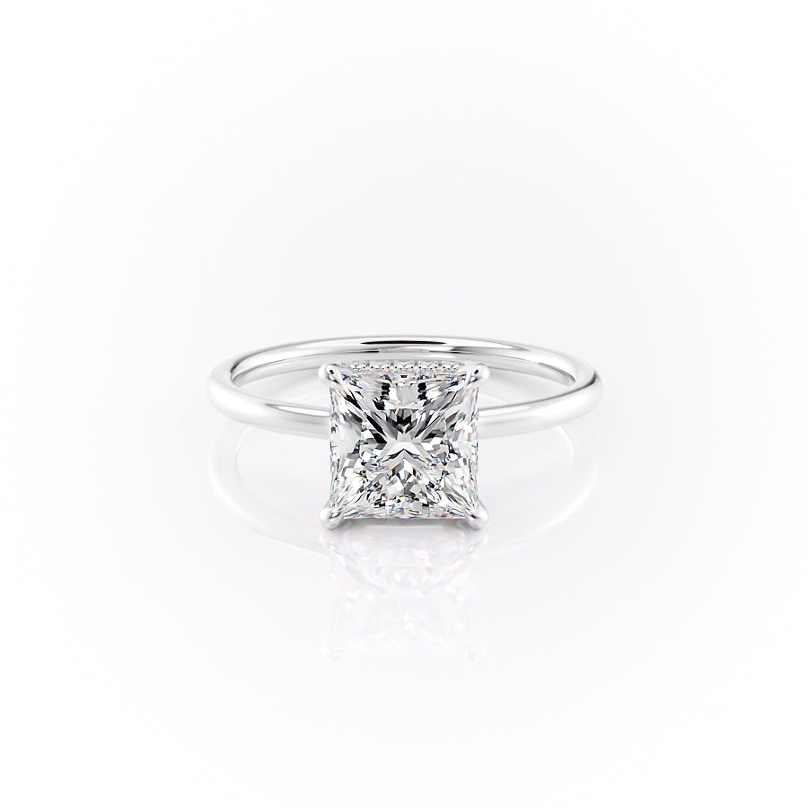 The Aline Set With A 2.5 Carat Princess Lab Diamond