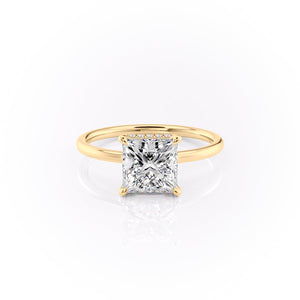 The Aline Set With A 4.5 Carat Princess Moissanite