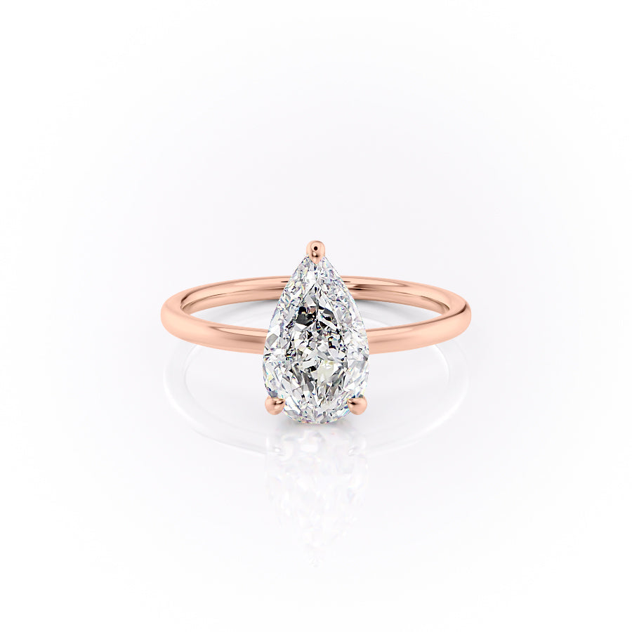 The Aline Set With A 2.5 Carat Pear Lab Diamond