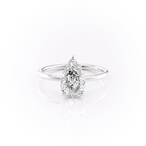 The Aline Set With A 1.5 Carat Pear Lab Diamond