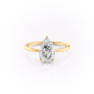 The Aline Set With A 3.5 Carat Pear Moissanite