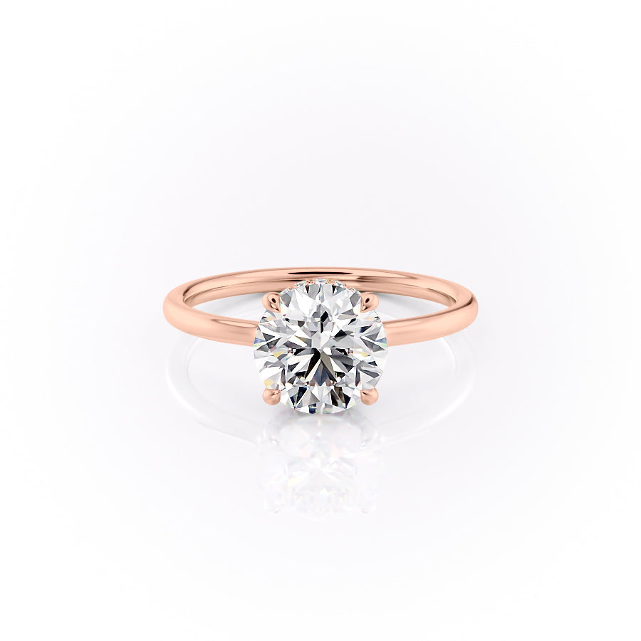 The Aline Set With A 4 Carat Round Moissanite