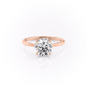 The Aline Set With A 4 Carat Round Moissanite