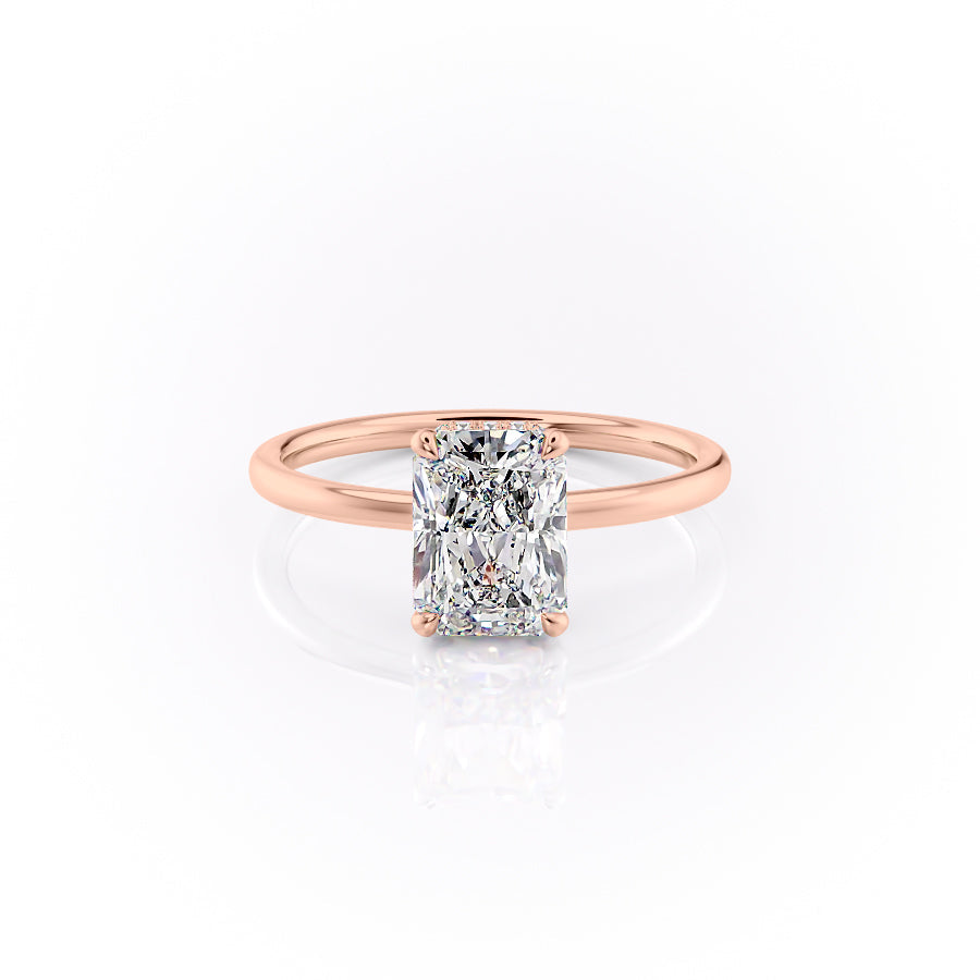 The Aline Set With A 3.5 Carat Radiant Moissanite