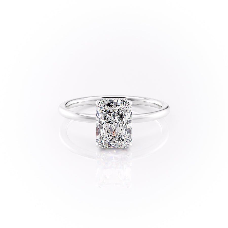 The Aline Set With A 2.5 Carat Radiant Lab Diamond