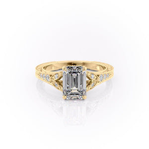 The Violet Set With A 1.5 Carat Emerald Lab Diamond
