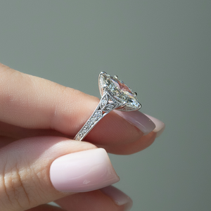 The Violet Set With A 3 Carat Marquise Lab Diamond