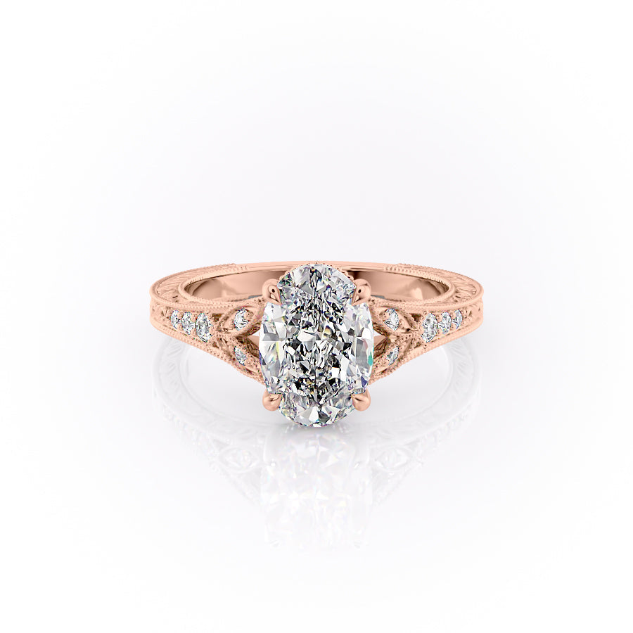 The Violet Set With A 2.5 Carat Oval Lab Diamond