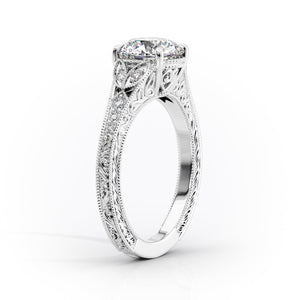 The Violet Set With A 2 Carat Oval Lab Diamond
