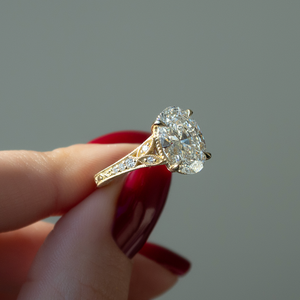 The Violet Set With A 2 Carat Oval Lab Diamond
