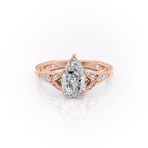 The Violet Set With A 2 Carat Pear Lab Diamond