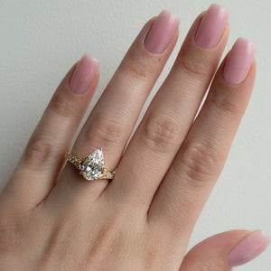 The Violet Set With A Pear Moissanite