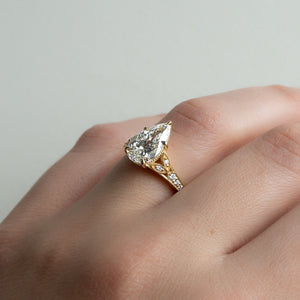 The Violet Set With A 2 Carat Pear Lab Diamond