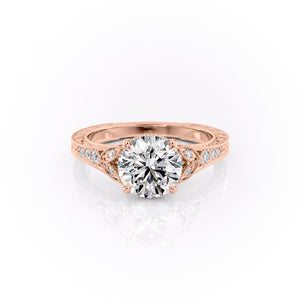 The Violet Set With A 3.5 Carat Round Moissanite
