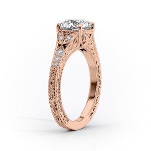 The Violet Set With A 2.5 Carat Round Lab Diamond