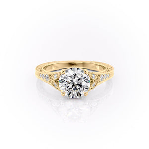 The Violet Set With A 2.5 Carat Round Lab Diamond