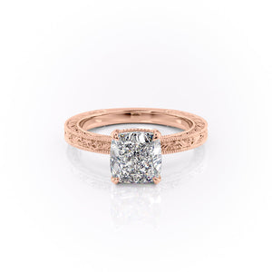 The Sierra Set With A 3.5 Carat Cushion Moissanite