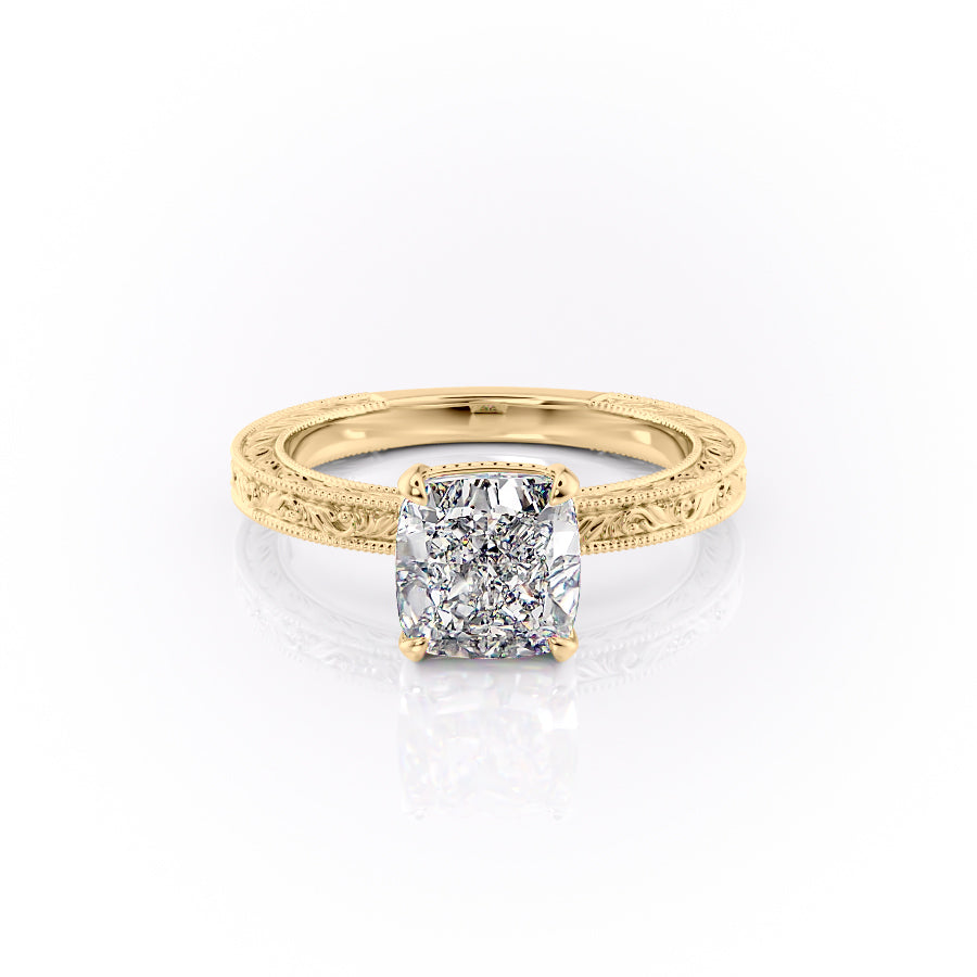 The Sierra Set With A 1 Carat Cushion Lab Diamond