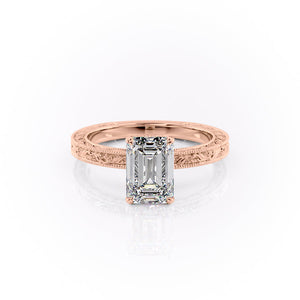 The Sierra Set With A 1 Carat Emerald Lab Diamond