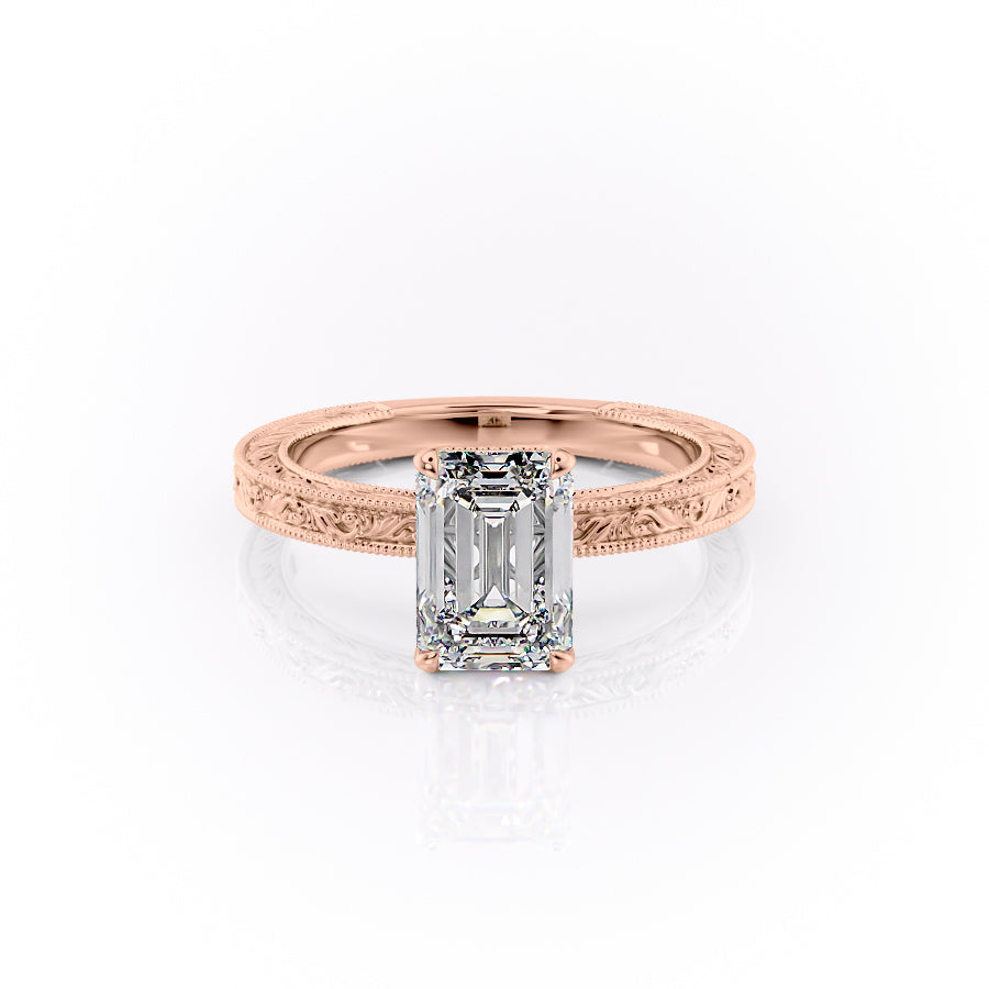 The Sierra Set With A 2.5 Carat Emerald Lab Diamond