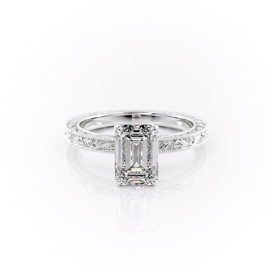 The Sierra Set With A 1.5 Carat Emerald Lab Diamond