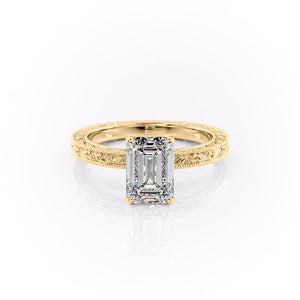 The Sierra Set With A 1 Carat Emerald Lab Diamond