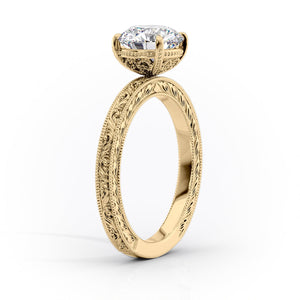 The Sierra Set With A 3 Carat Emerald Lab Diamond