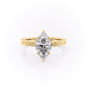 The Sierra Set With A 2 Carat Marquise Lab Diamond