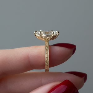 The Sierra Set With A 2.5 Carat Marquise Lab Diamond
