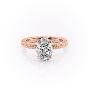 The Sierra Set With A 1 Carat Oval Lab Diamond