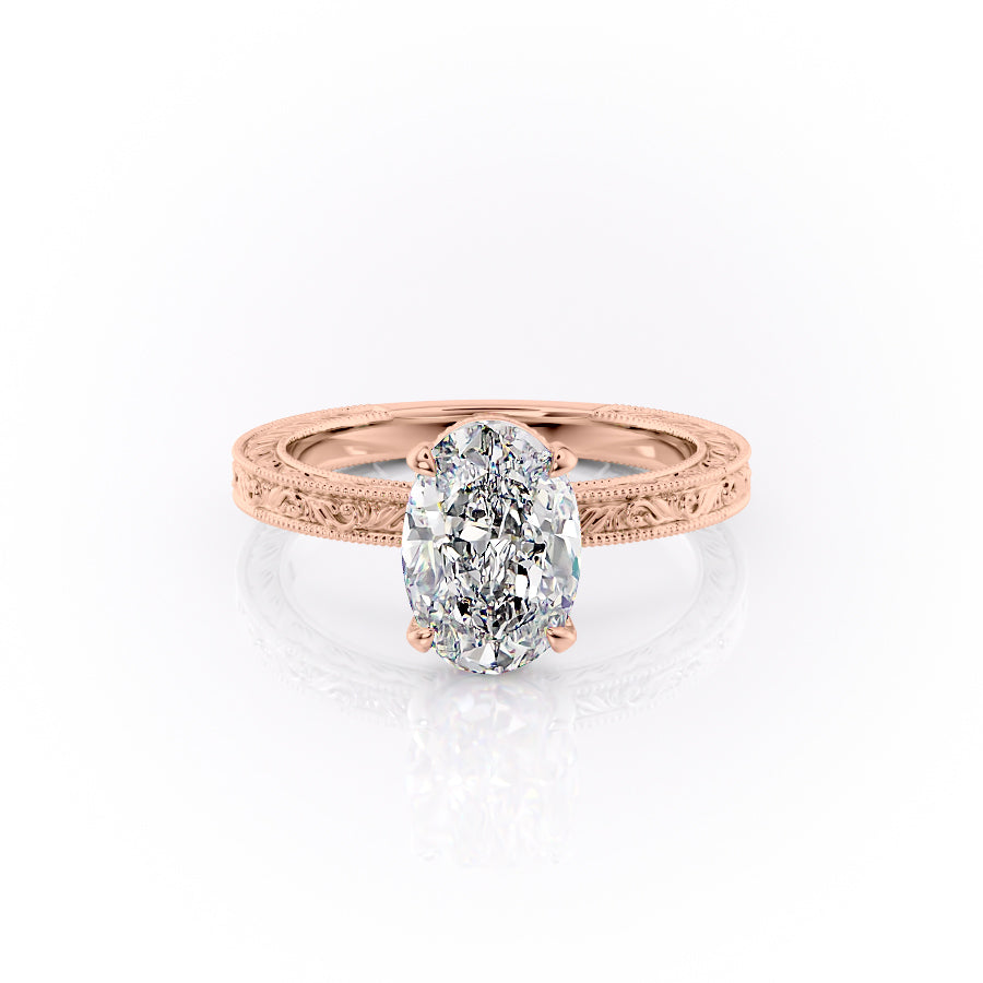 The Sierra Set With A 2.5 Carat Oval Lab Diamond