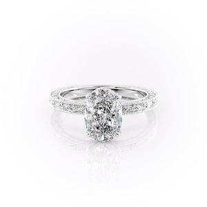 The Sierra Set With A 1.5 Carat Oval Moissanite