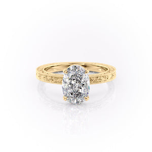 The Sierra Set With A 2 Carat Oval Lab Diamond