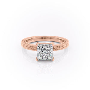 The Sierra Set With A 2 Carat Princess Lab Diamond