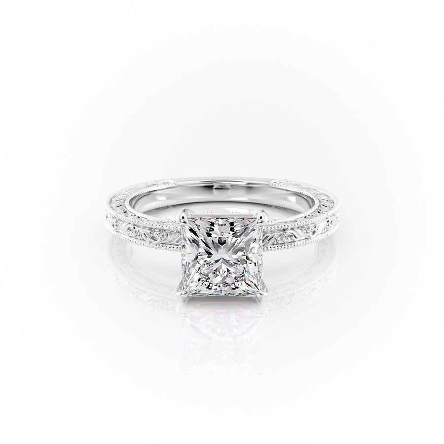 The Sierra Set With A 1.5 Carat Princess Lab Diamond