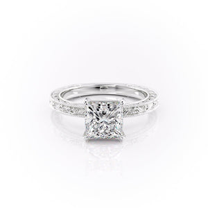 The Sierra Set With A 1.5 Carat Princess Lab Diamond