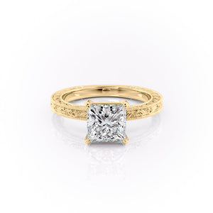 The Sierra Set With A 3 Carat Princess Lab Diamond