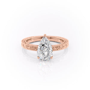 The Sierra Set With A 1 Carat Pear Lab Diamond
